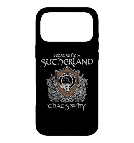 Clan Sutherland Crest Tartan Celtic Last Name Vinatge Case for iPhone 17 Pro Max