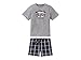 Produktbild Livergy Herren Sommer Pyjama Kurze Schlafhose + Kurzarm Shirt ++Plussize++ Grau 4XL