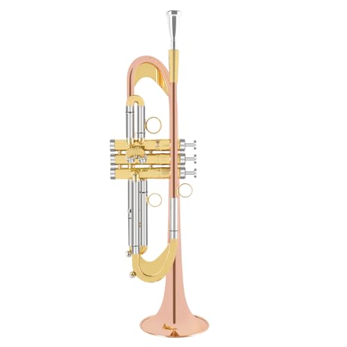 EASTROCK Bb Trumpet Standard Trumpet Set with Carrying Case,Gloves, 7C Mouthpiece, Cleaning Kit, Tuning Rod (Cupronickel)