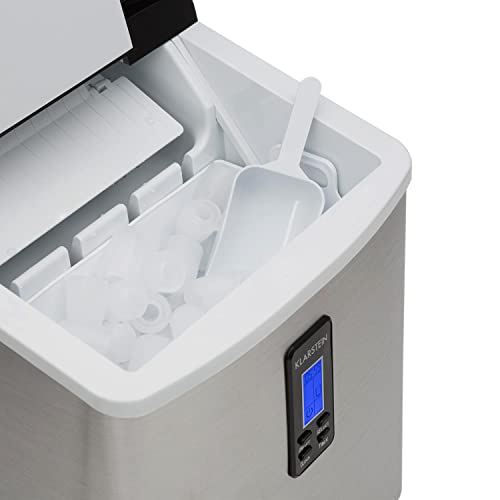 Klarstein Eiswürfelmaschine Klein, 3,3 Liter Eiswürfelbereiter, Eiswürfelmaschine für 15 kg Eiswürfel in 2 Größen, Schnelle Mini-Eiswürfelmaschine, Eiswürfelbereiter mit LED-Anzeige – Bild 5