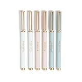 U Brands Catalina Felt Tip Pens, Set of 6 Black Ink Pens, Classic, Elegant Standard, Medium (0.7 mm) Point