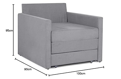 Sofá Cama Castor Solteiro Salerno Max Suede Cinza