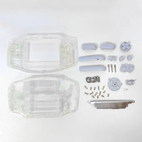 Image of Hzxkqmil Full Housing Shell Kit for Nintendo Gameboy Advance GBA Console | Custom Shell Replacement Transparent Housing Case Repair Parts with Buttons Screws + Tools Kit for GBA Console,Clear Illusion