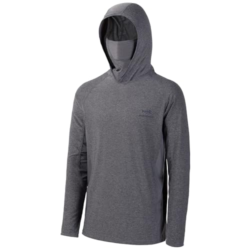 Image of BASSDASH UPF 50+ Men's Long Sleeve Fishing Shirt with Mask UV Neck Gaiter Hoodie