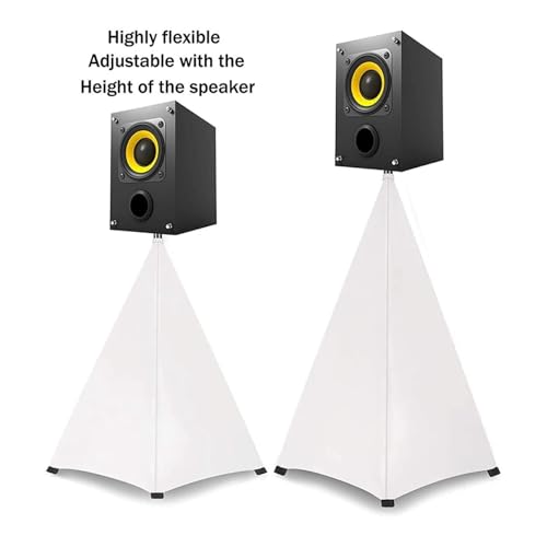 Housse extensible double face pour support haut-parleur avec cache-câble intégré