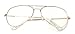Outray Classic Aviator Non Prescription Metal Frame Clear Lens Glasses for Women Men (Gold)