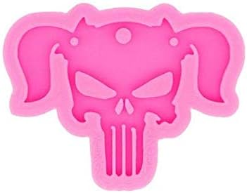 Shiny Glossy Skull Girl Shape Resin Keychain Mold Silicone Keychain Molds Clay Molds Halloween Necklace Jewelry Making Mold Skeleton Resin Silicone Molds