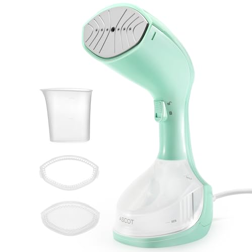 Portable Steamer for Clothes，Hand Held Garment Steamer 280ml Wrinkle Remover for Home and Dorm Use（Green)