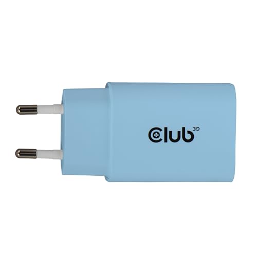 Chargeur USB-C 30W Club3D CAC-3022 en lot de 2 adaptateurs secteur couleur bleu