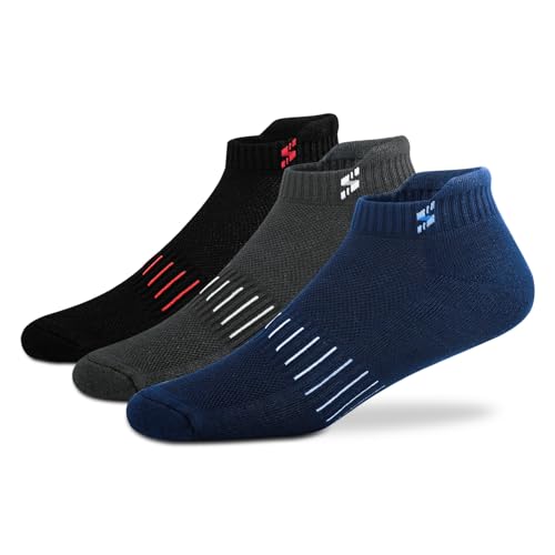 Supersox Bamboo Ankle Socks for Men Made of Sustainable & Eco Friendly Material - Athletic Softer than Cotton Socks, Anti Odour - Ideal forSports, Gym & All Day Wear (Pack of 3)