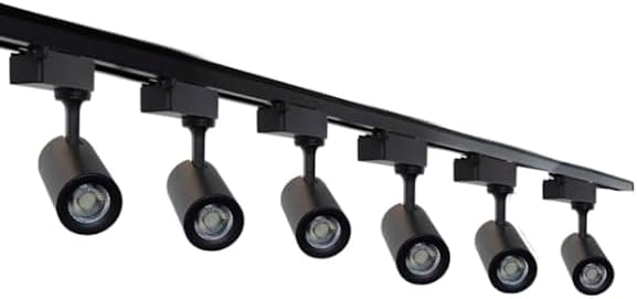 Kit Trilho Eletrificado 2m + 6 Spot Led 7w Preto Luz Fria