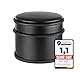 KIRNER Premium Türstopper schwarz matt - elegant & modern - 1,1 kg schwerer Design Türstopper Boden schwarz matt mit Gummiring zum Schutz der Türen - Türstopper Boden schwer, Türstopper hoch
