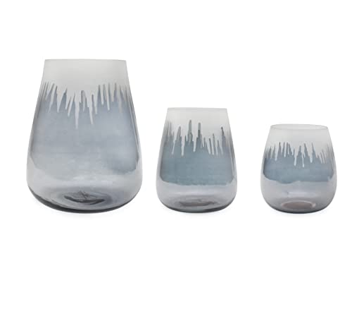 AuldHome Hurricane Lampe Kerzenhalter (3 Stück) Glas Deko Laterne Kerzenabdeckungen Cover