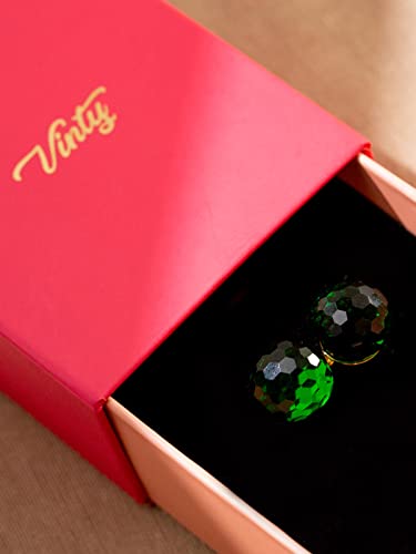 Image of Crystal Earrings for Women, Sparkly Austrian Crystal Disco Ball Earrings, 18K Gold Plated Post Drop Earrings with Colorful Spheres, Hypoallergenic & Lightweight, Ideal Gift for Her