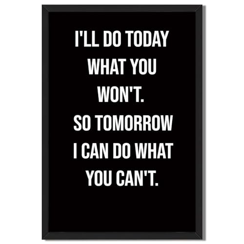 Framed Motivational Quote Poster Canvas Print Art Modern Minimalist Aesthetic