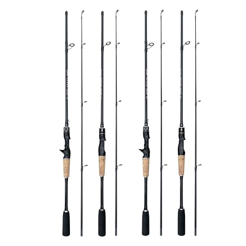 Canne à pêche leurre spinning casting en carbone pour carnassiers - 4