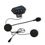 【Use más delgados y transpirables】 Hay mallas transpirables en ambos lados de los auriculares, que son a prueba de sudor e impermeables cuando los usa. Esto soluciona la incomodidad que provoca que los auriculares sean demasiado gruesos y se peguen a los oídos. Nuestros auriculares bluetooth para motocicleta le brindarán una experiencia más cómoda.