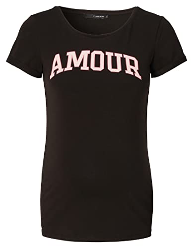 Supermom tee Short Sleeve Amour Camiseta, Black-P090, 38 para Mujer
