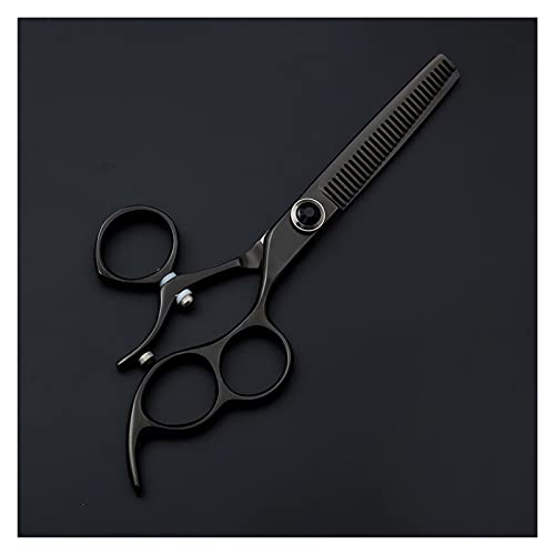 Ciseaux de coiffure amincissants 6,0 pouces au design noir ergonomique - 6