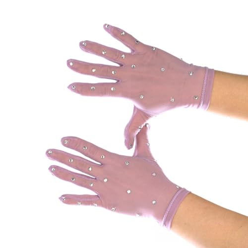 Gants de patinage artistique en maille polyester élasthanne lavables