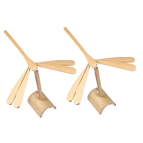 FELTECHELECTR 2pcs Boys and Girls Bamboo Dragonfly Toys Creative Balance Toy Dragonfly Science