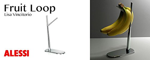 Alessi "Dear Charlie Banana Holder in Chrome-Plated Zamak, Silver