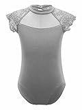 Mädchen Kurzarm Ballettanzug aus Baumwolle Ballett Trikot Body Anzug - ideal für Ballett, Tanz, Turnen, Gymnastik, Fitness, Sport usw.