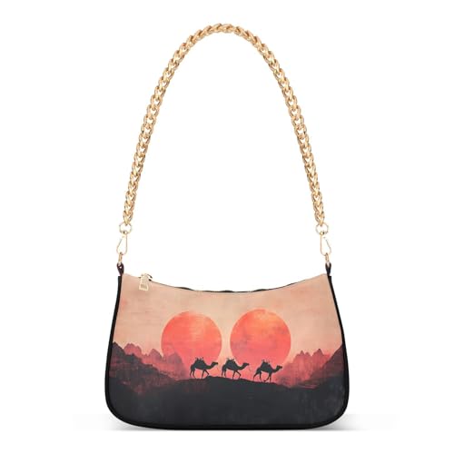 CEBUGI Crossbody Bags for Women Shoulder Purse Camels Walking Handbags Stylish Clutch Purse with Chain Strap