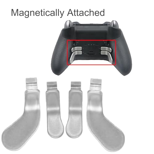 Image of 5 Pack Metal Paddles for Xbox Elite 2 Controller,Elite Series 2 D-Pads Replacement Parts for Xbox Controller Elite Series 2, Elite 2 Core Controller Accessories(Silver) [video game]