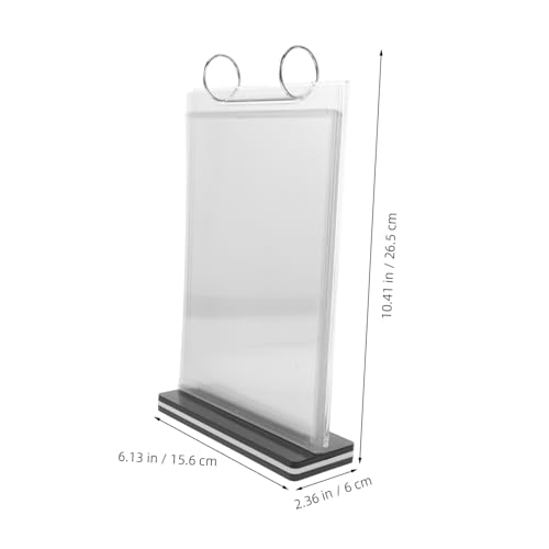 Unomor A5 Flip Display Card Sign Holder Base Menu Stand for Display 6 Page Vertical Flyer Stand Paper Holder