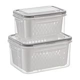 Genérico Contenedores De Almacenamiento De Alimentos, Almacenamiento Versátil, 15.5x11x8 Cm, Recipiente De Drenaje Rápido A Prueba De Fugas Reduce El Desorden, Recipientes Transparentes De Al