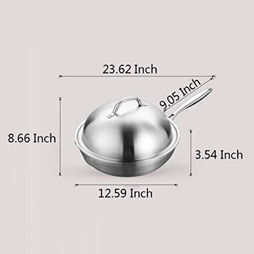 Wok grande antiadherente con tapa y fondo plano miniatura 2