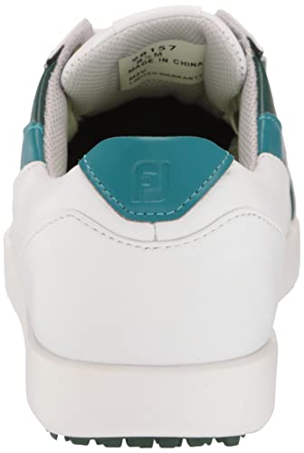 Footjoy Women's Fj Links Golf Shoe, White/Hunter, 9 #TOP2