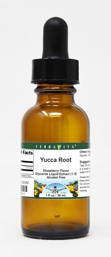 Yucca Root Glycerite Liquid Extract (1:5) - Strawberry Flavored (1 oz, ZIN: 523292)