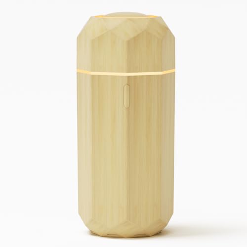 SALKING Diffusore di Oli Essenziali, Mini Diffusore di aromi, Ultrasuoni Umidificatore Portatile con Protezione di Auto-Spegnimento, Accensione automatica per auto, casa, ufficio, Wood