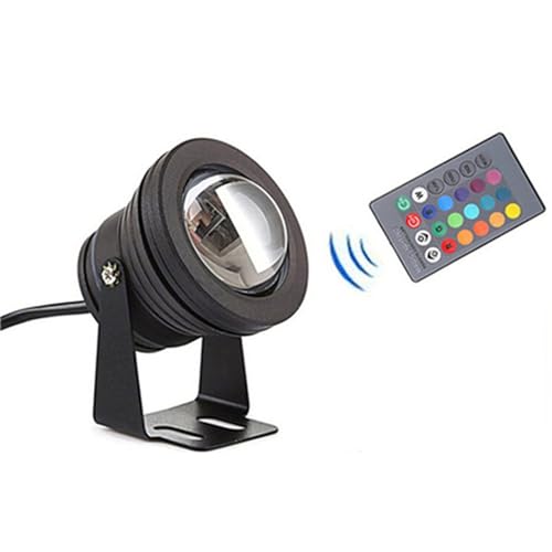 LGJEGD Projecteur LED RGB 12 V 10 W, Éclairage Subaquatique, Étanche IP68, Multicolore, pour Ponctuel, Aménagement Paysager et...