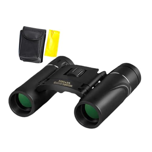 Prismáticos para observación de aves, prismáticos de bolsillo de viaje HD de 500 x 25 pulgadas, resistentes al agua, HD, con adaptador de teléfono, para observación de aves, caza