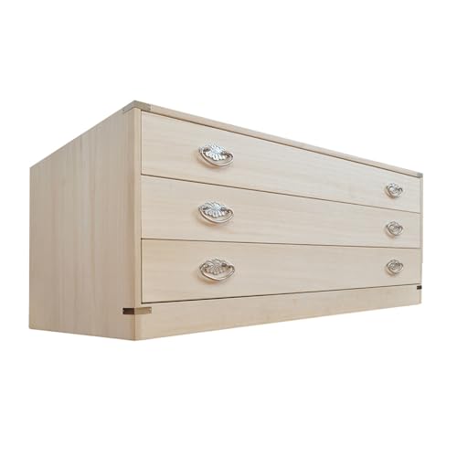 アルファタカバ 桐箪笥 3段 かぐら 幅99cm 100 日本製 完成品 隠し引き出し付き 高級桐材 和タンス 防湿 防虫 和室 洋室対応 チェスト 衣類 着物収納 銀色取っ手 総桐 桐タンス