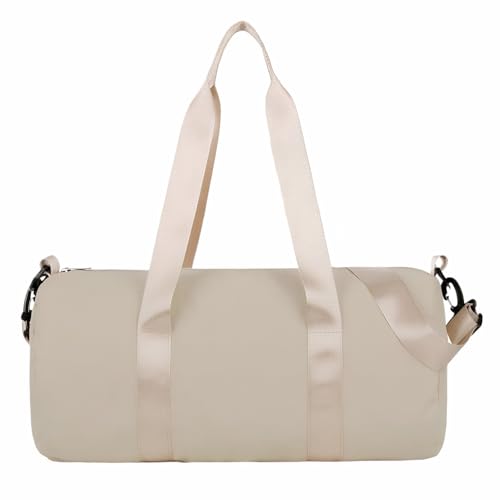 Yokeii スポーツバッグ ジムバッグ 修学旅行 大容量 防水 乾湿分離 アウトドア 機内持込 大容量 メンズ レディース ユニセックス Small Beige