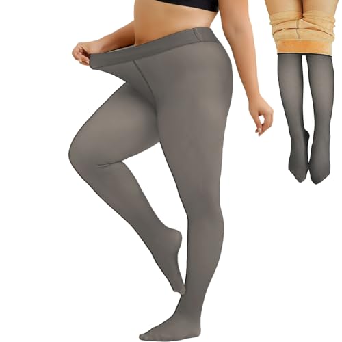 Merlvida Medias Térmicas Mujer con Interior de Forro Polar Medias Reductoras Mujer Transparentes Falsas Medias Térmicas Invierno Mallas Alto Cintura Leggings Pantimedias Leotardos Talla Grande S-3XL
