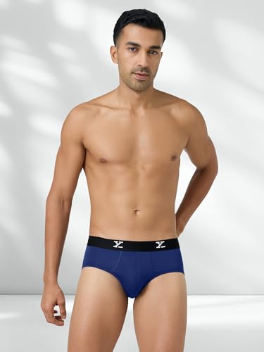 Image of XYXX Men's Ace Micromodal Regular Fit Solid Antimicrobial Briefs with No Marks Waistband (Pack of 2)