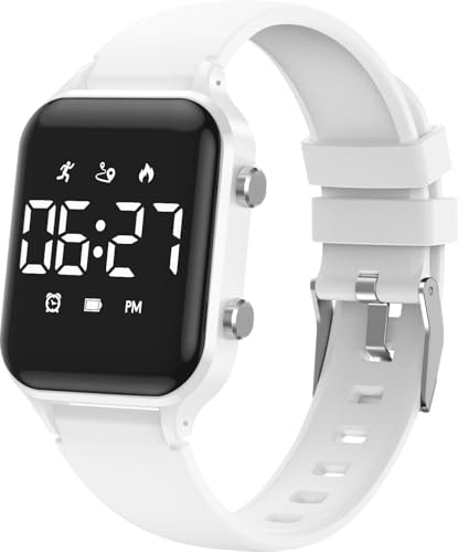 Reloj digital para niños fácil de leer Timever blanco antirozaduras