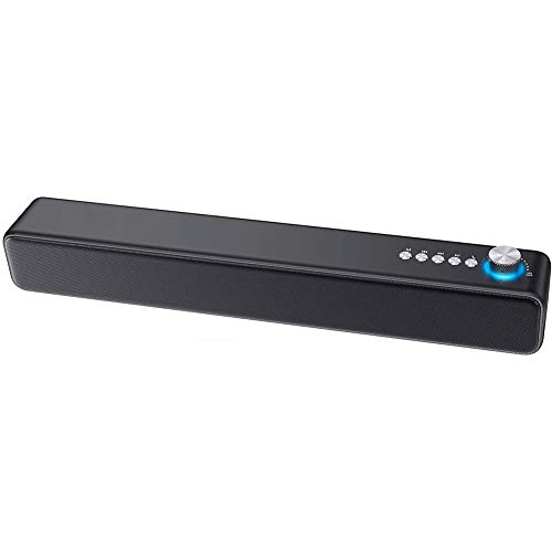 LENRUE PC Soundbar Bluetooth Speakers, Wired and Wireless Speaker 14W 3D Surround Sound