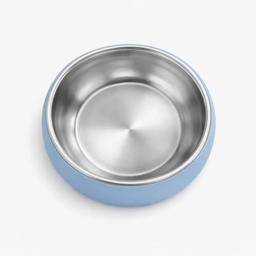 Image of Premium Stainless Steel Baby Feeding Bowl with Soft Silicone Cover | Non-Slip Grip, BPA Free & Food-Grade | Safe Feeding Bowl for Infants & Toddlers | Durable, Easy to Clean (Pastel Blue)