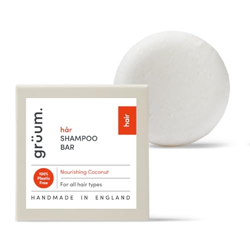grüum Nourishing Shampoo Bar 50g – Solid Shampoo Bars for Hair Up to 60 Washes – Plastic Free Vegan Bar for Men & Women – Paraben Free Rich Lathering Bars for All Hair Types