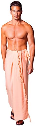 Mens Solid Color Coral Sarong
