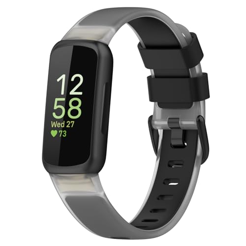 for Fitbit inspire 3 �����x���g Fitbit inspire 3�\�t�g�o���h �V���R���x���g �_�炩�� �h�� �E���ȒP inspire 3�X�g���b�v �X�|�[�c�o���h (�u���b�N)