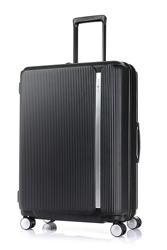 Samsonite Trolley Bag for Travel | MYTON 69 Cms Polycarbonate Hardsided Medium Check-in Luggage Bag | Suitcase for Travel | Trolley Bag for Travelling, Matte Black, Spinner Wheels