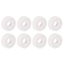 Jadeshay 608 Full Ceramic Bearing 8x22x7mm, ZrO2 White Miniature Ball Bearings for High Speed Applications, 8 Pack