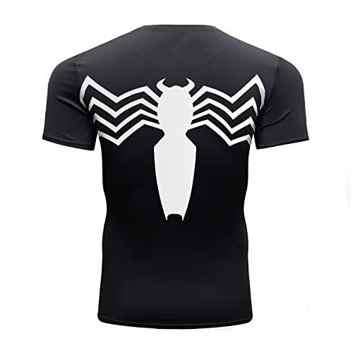 Men's Compression Shirt, Short Sleeve 3D Print Fitness Sports Shirt Gym T-Shirt2